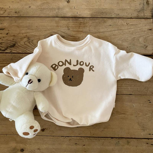 Autumn cartoon bear long sleeve T-shirt crew neck casual bottoming shirt